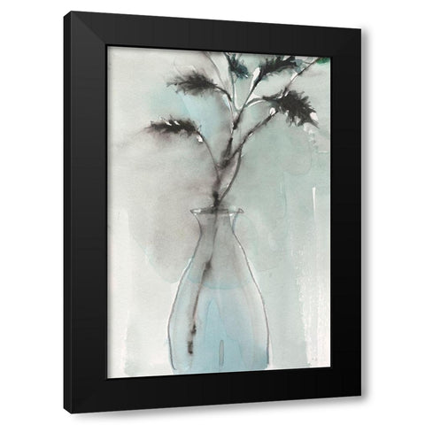 Soft Ferns I Black Modern Wood Framed Art Print with Double Matting by Dixon, Samuel