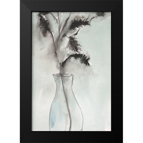 Soft Ferns II Black Modern Wood Framed Art Print by Dixon, Samuel