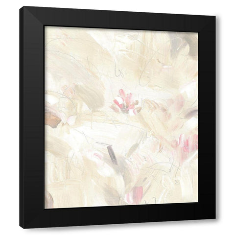 Soft Abstraction II Black Modern Wood Framed Art Print with Double Matting by OToole, Tim