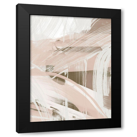 Earthtone Swipe II Black Modern Wood Framed Art Print by Vess, June Erica