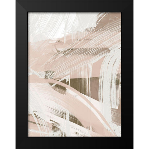 Earthtone Swipe II Black Modern Wood Framed Art Print by Vess, June Erica