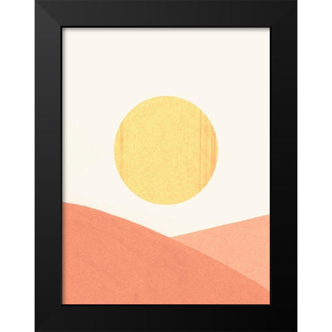 Simple Boho Sun I Black Modern Wood Framed Art Print by Caroline, Emma