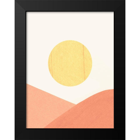 Simple Boho Sun II Black Modern Wood Framed Art Print by Caroline, Emma