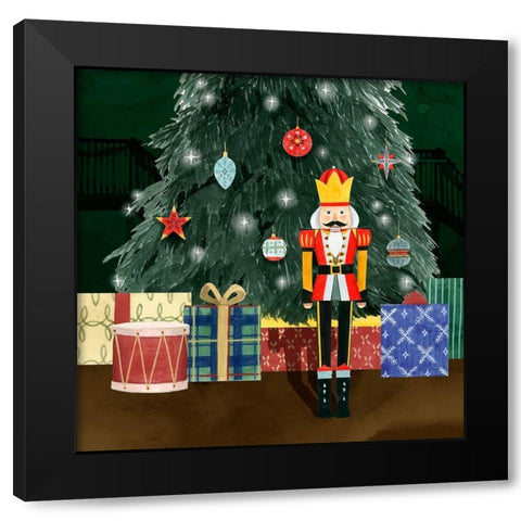 Christmas Nutcracker I Black Modern Wood Framed Art Print with Double Matting by Popp, Grace