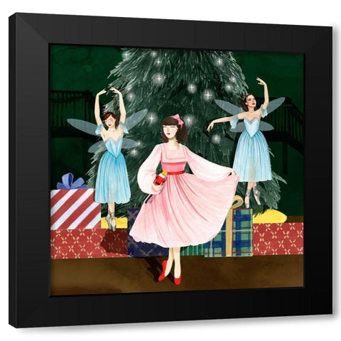 Christmas Nutcracker II Black Modern Wood Framed Art Print with Double Matting by Popp, Grace