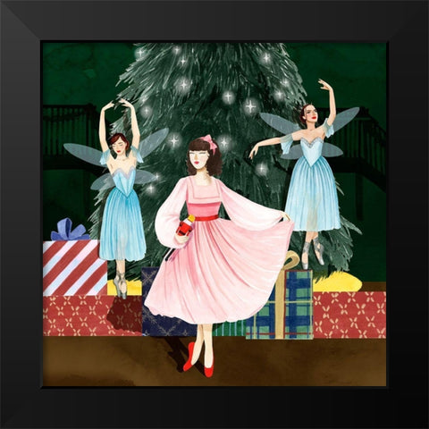 Christmas Nutcracker II Black Modern Wood Framed Art Print by Popp, Grace