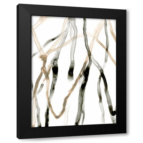 Runnel XI Black Modern Wood Framed Art Print by Vess, June Erica