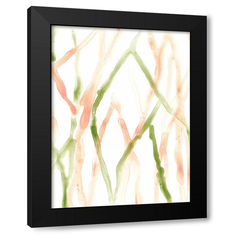 Runnel XIV Black Modern Wood Framed Art Print by Vess, June Erica