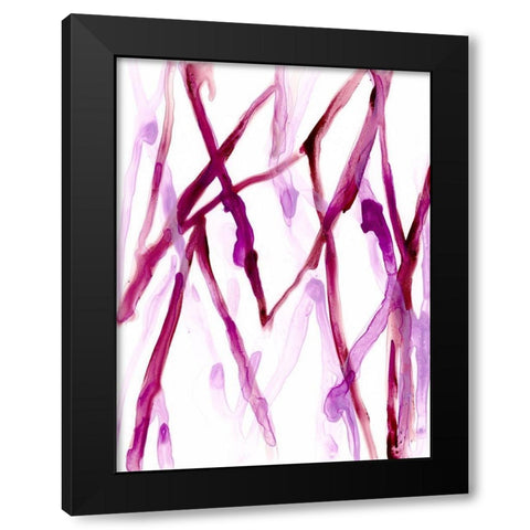 Runnel XV Black Modern Wood Framed Art Print with Double Matting by Vess, June Erica