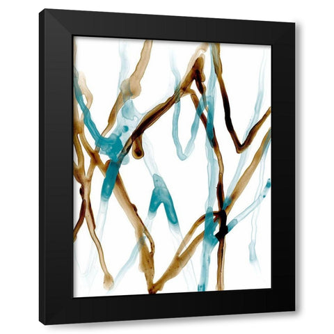 Runnel XVIII Black Modern Wood Framed Art Print by Vess, June Erica