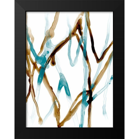 Runnel XVIII Black Modern Wood Framed Art Print by Vess, June Erica