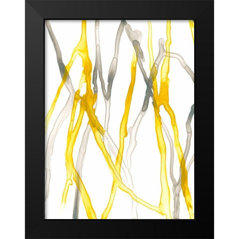 Runnel XIX Black Modern Wood Framed Art Print by Vess, June Erica