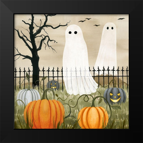 Haunted Pumpkin Patch I Black Modern Wood Framed Art Print by Popp, Grace