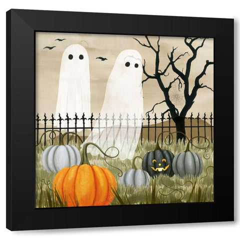 Haunted Pumpkin Patch II Black Modern Wood Framed Art Print with Double Matting by Popp, Grace