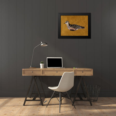 Feathered Friend I Black Modern Wood Framed Art Print by Wang, Melissa