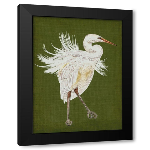 Heron Plumage I Black Modern Wood Framed Art Print by Wang, Melissa