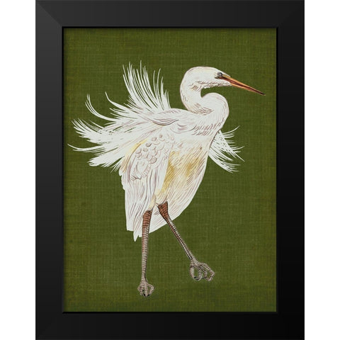 Heron Plumage I Black Modern Wood Framed Art Print by Wang, Melissa