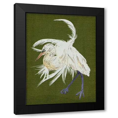 Heron Plumage II Black Modern Wood Framed Art Print by Wang, Melissa