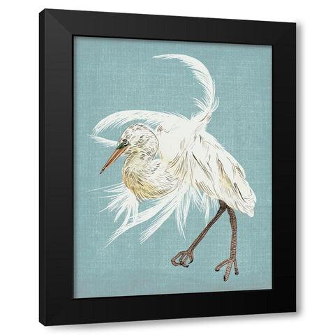 Heron Plumage IV Black Modern Wood Framed Art Print by Wang, Melissa