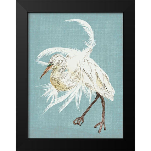Heron Plumage IV Black Modern Wood Framed Art Print by Wang, Melissa