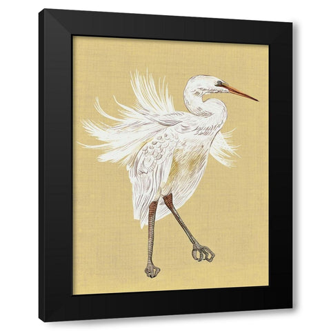 Heron Plumage V Black Modern Wood Framed Art Print with Double Matting by Wang, Melissa