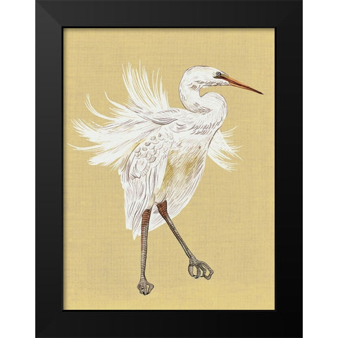Heron Plumage V Black Modern Wood Framed Art Print by Wang, Melissa
