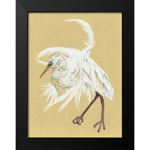 Heron Plumage VI Black Modern Wood Framed Art Print by Wang, Melissa