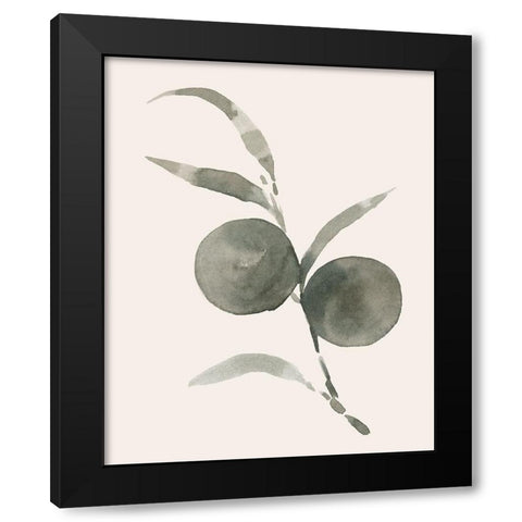 Twilight Oranges II Black Modern Wood Framed Art Print by Caroline, Emma