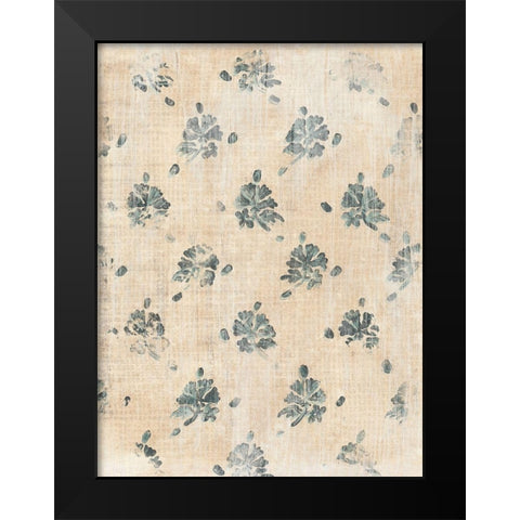 Vintage Blockprint II Black Modern Wood Framed Art Print by Vess, June Erica