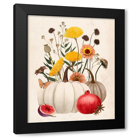 Fall Botanicals II Black Modern Wood Framed Art Print with Double Matting by Popp, Grace