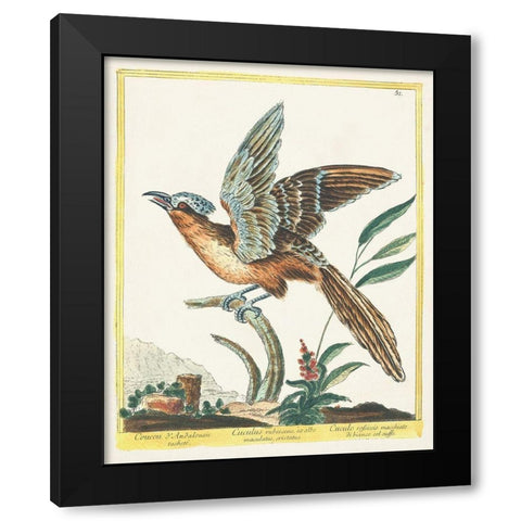 Pastel Birds IV Black Modern Wood Framed Art Print with Double Matting by Unknown