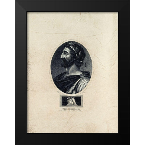 Royal Portraits I Black Modern Wood Framed Art Print by Unknown