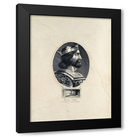 Royal Portraits II Black Modern Wood Framed Art Print by Unknown