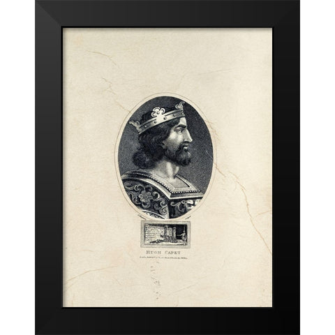 Royal Portraits II Black Modern Wood Framed Art Print by Unknown