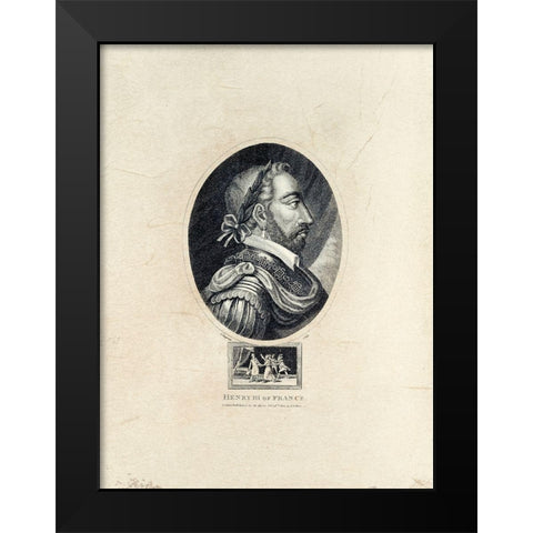 Royal Portraits III Black Modern Wood Framed Art Print by Unknown