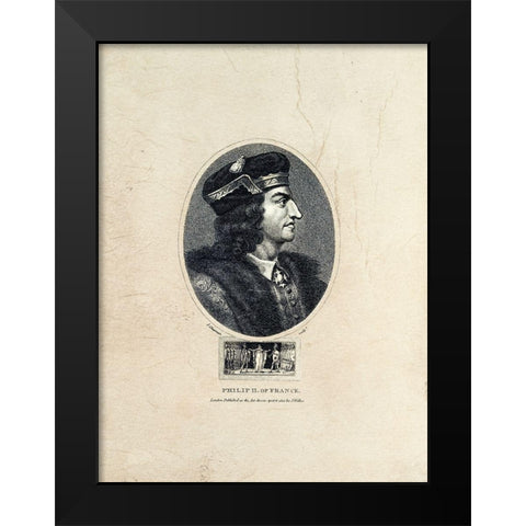Royal Portraits IV Black Modern Wood Framed Art Print by Unknown