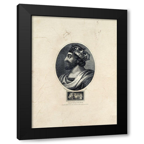 Royal Portraits VI Black Modern Wood Framed Art Print by Unknown