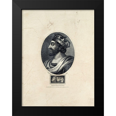 Royal Portraits VI Black Modern Wood Framed Art Print by Unknown