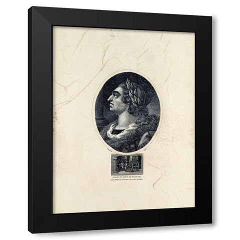 Royal Portraits IX Black Modern Wood Framed Art Print with Double Matting by Unknown
