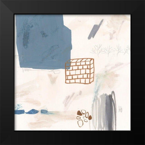 A Little Escape I Black Modern Wood Framed Art Print by Wang, Melissa