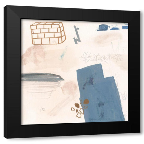 A Little Escape II Black Modern Wood Framed Art Print with Double Matting by Wang, Melissa