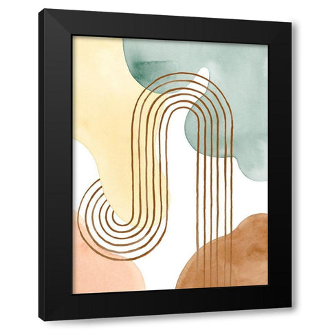 Spring Shapes I Black Modern Wood Framed Art Print with Double Matting by Popp, Grace