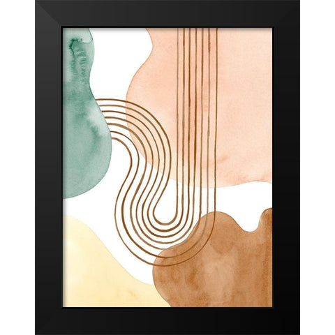 Spring Shapes II Black Modern Wood Framed Art Print by Popp, Grace