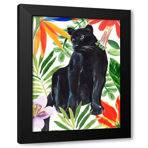 Panthers Paradise I Black Modern Wood Framed Art Print by Warren, Annie