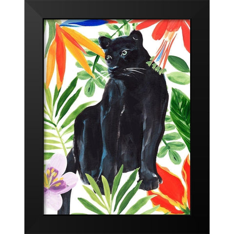 Panthers Paradise I Black Modern Wood Framed Art Print by Warren, Annie
