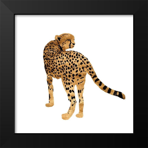 Golden Cheetah II Black Modern Wood Framed Art Print by Warren, Annie