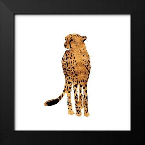 Golden Cheetah III Black Modern Wood Framed Art Print by Warren, Annie