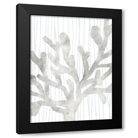Quiet Coral II Black Modern Wood Framed Art Print with Double Matting by Vess, June Erica