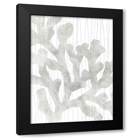 Quiet Coral IV Black Modern Wood Framed Art Print by Vess, June Erica