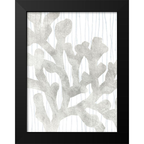Quiet Coral IV Black Modern Wood Framed Art Print by Vess, June Erica